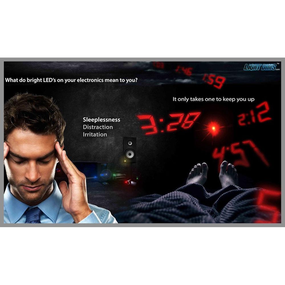 LightDims Kit of LED-Dimming Blocking Stickers for Electronics