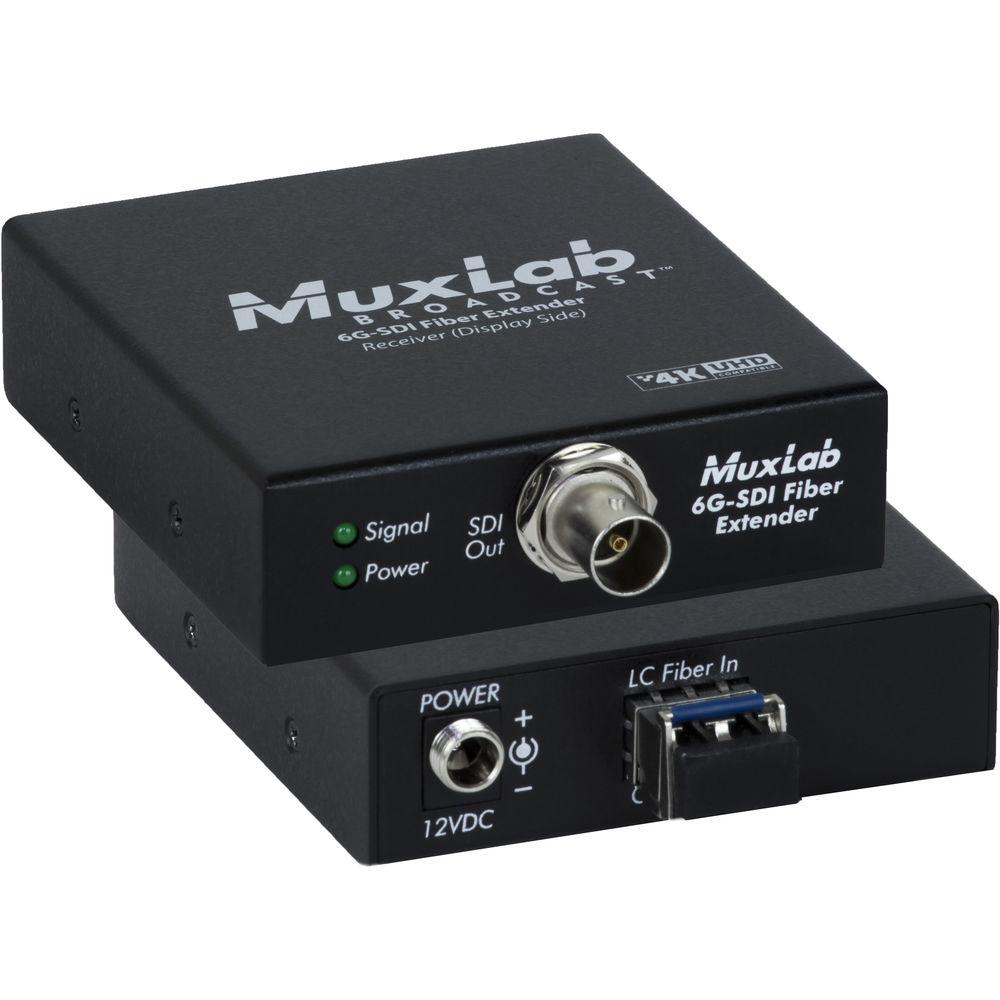 MuxLab 6G-SDI over Single-Mode LC Fiber Extender Kit