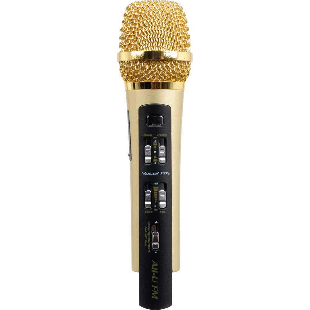VocoPro All-U Karaoke Mic - Portable All-In-One FM Karaoke Microphone for iOS Android