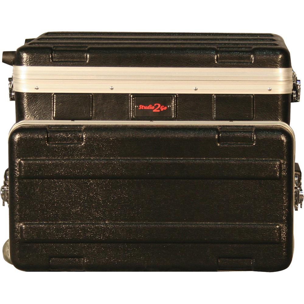 Gator Cases GRC-Studio4GO-W ATA Style Case with Wheels for 4U Rack Mount Recording Device and a Laptop