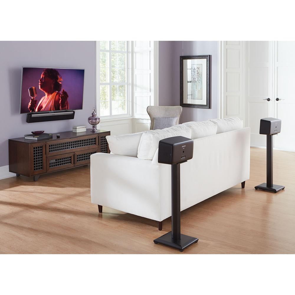 SANUS NF18B Natural Foundations 18" Speaker Stand Pair