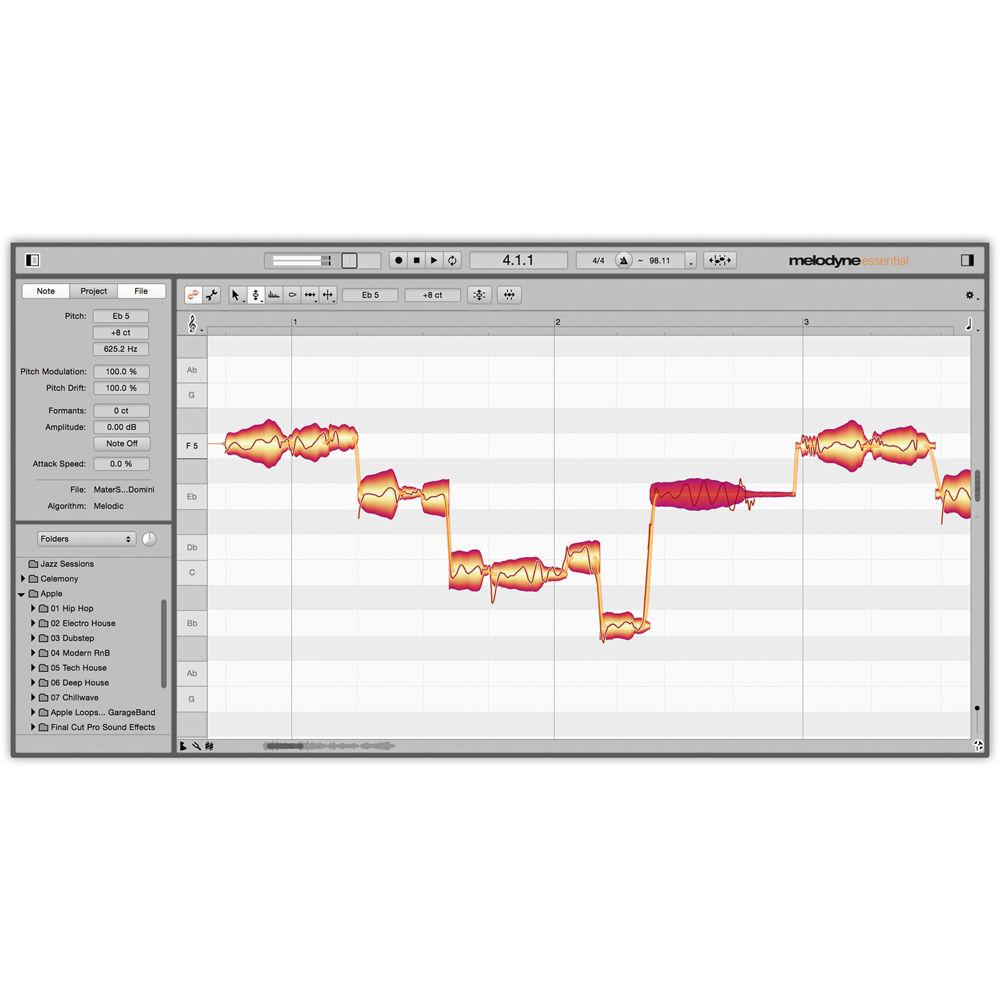 Celemony Melodyne Assistant 4 - Pitch Shifting Time Stretching Software