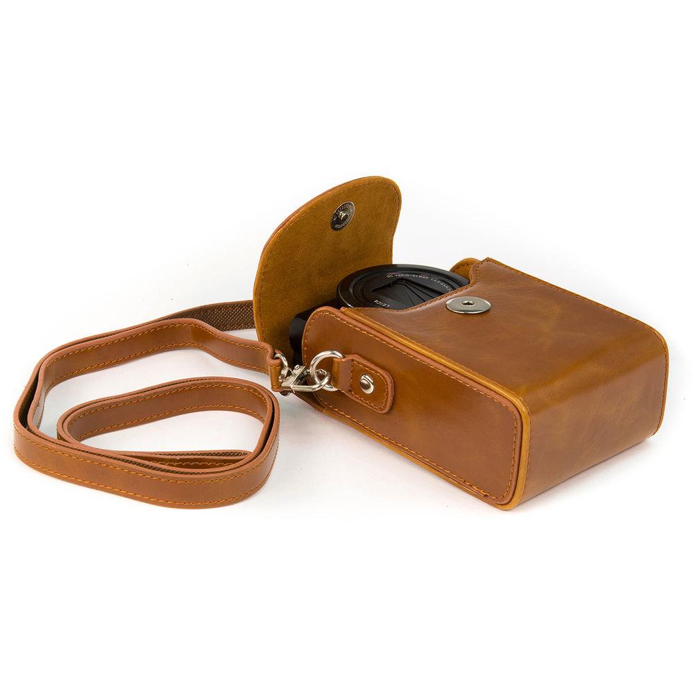 MegaGear Ever- Ready  Leather Camera Case for Panasonic Lumix DC-ZS70, DMC-LX10, DMC-ZS60, or DMC-ZS100