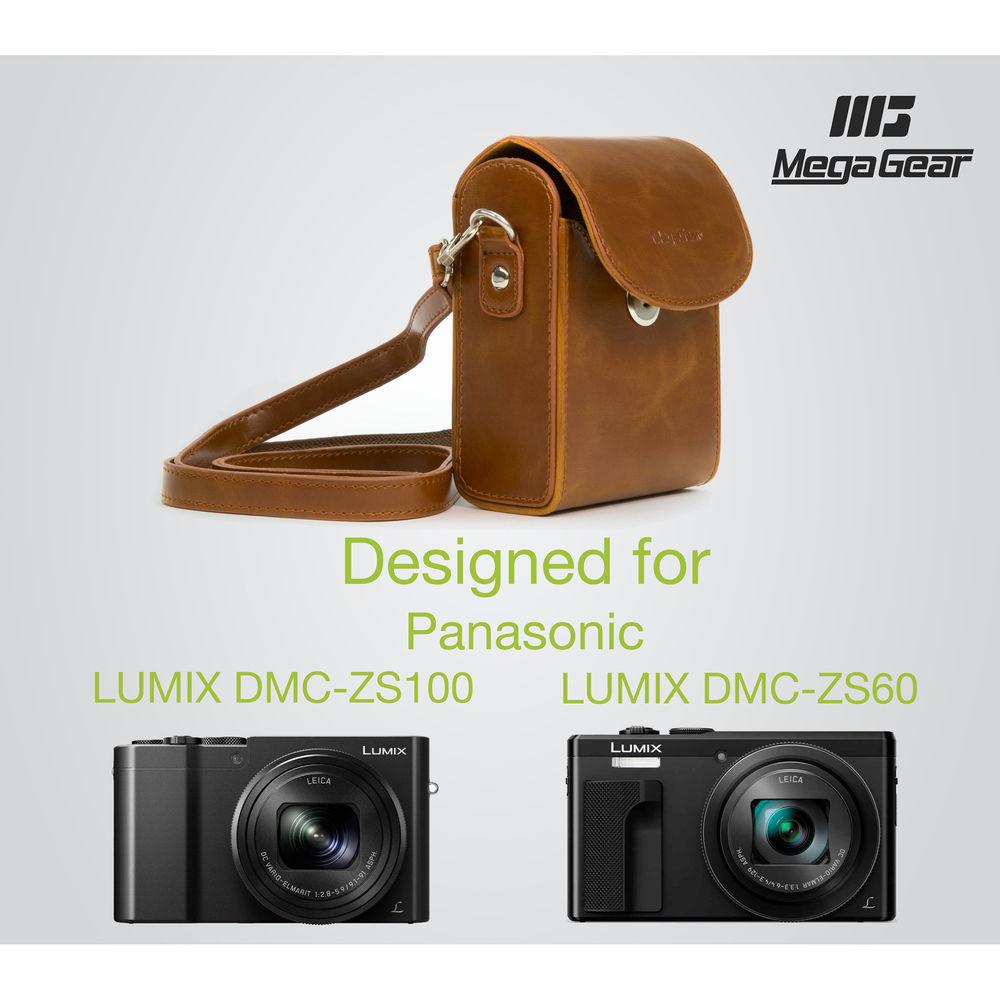 MegaGear Ever- Ready  Leather Camera Case for Panasonic Lumix DC-ZS70, DMC-LX10, DMC-ZS60, or DMC-ZS100