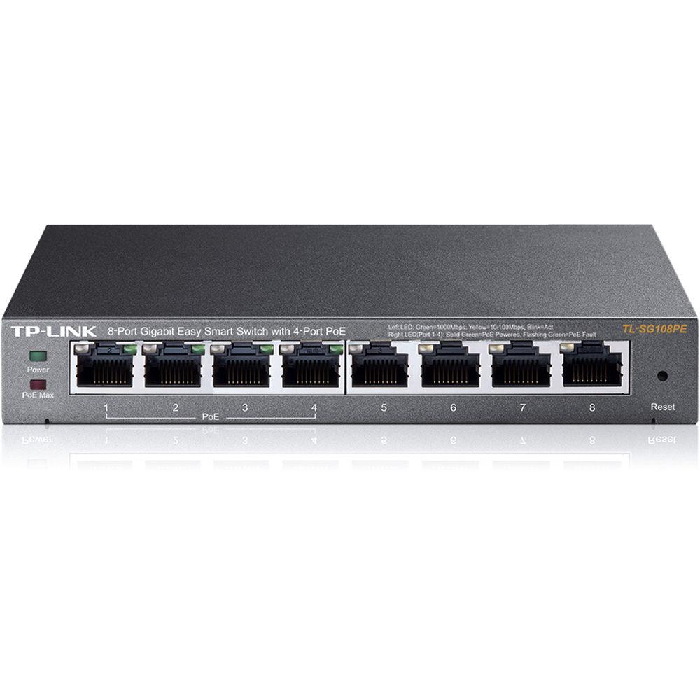 TP-Link TL-SG108PE 8-Port Gigabit Easy Smart Switch with 4-Port PoE