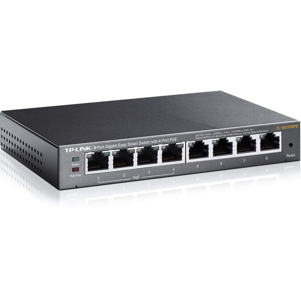 TP-Link TL-SG108PE 8-Port Gigabit Easy Smart Switch with 4-Port PoE