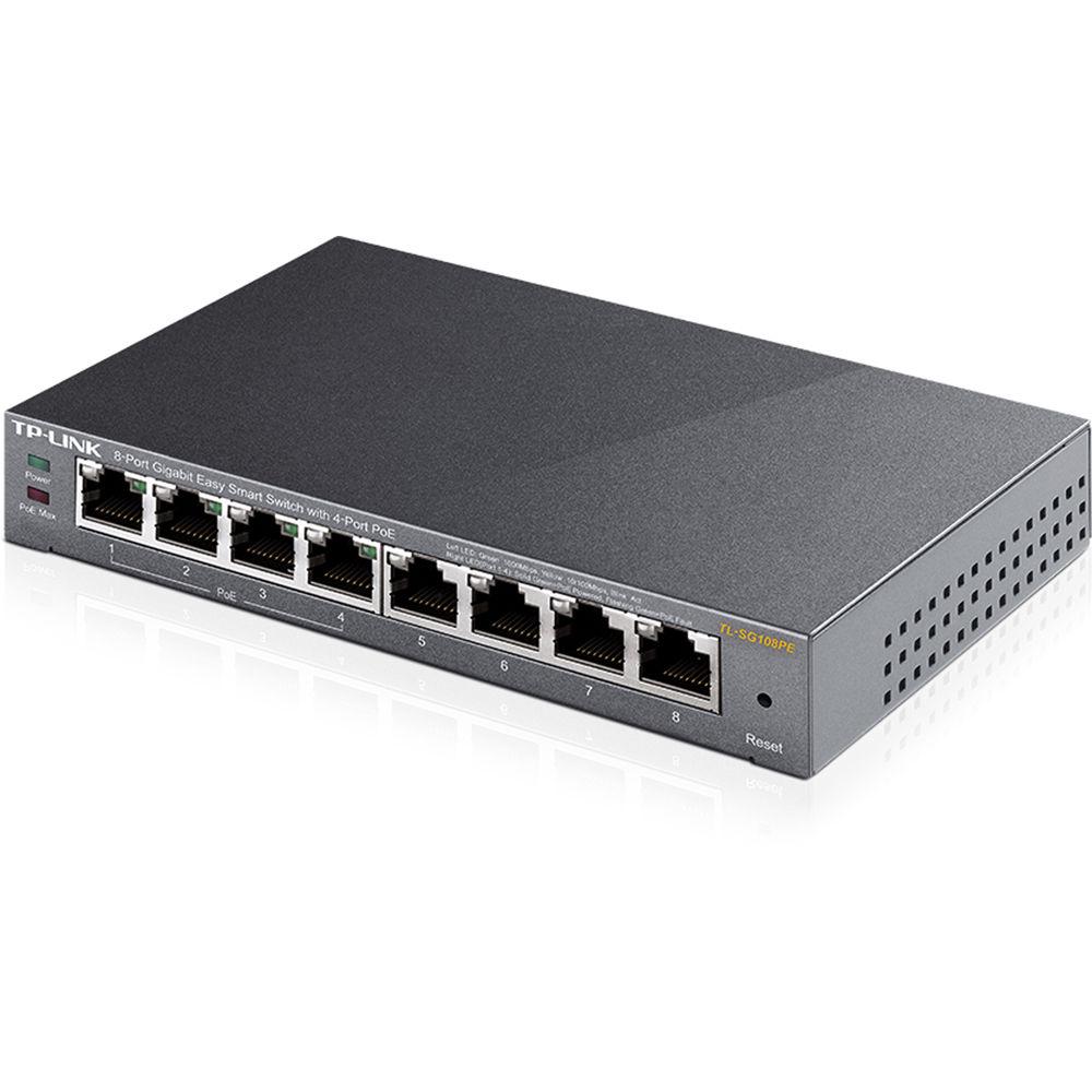 TP-Link TL-SG108PE 8-Port Gigabit Easy Smart Switch with 4-Port PoE