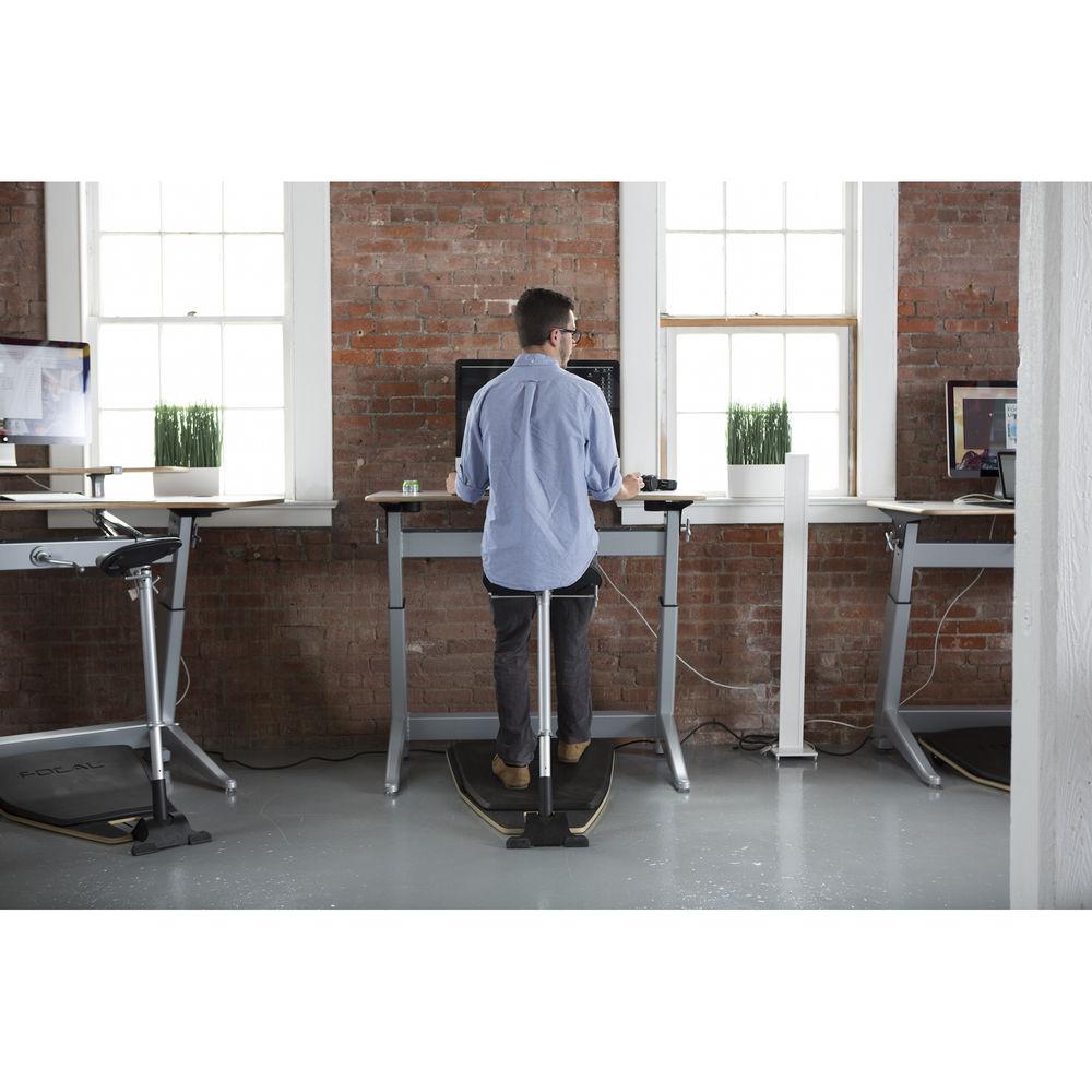 Focal Upright Furniture Locus Standing Desk with Black Walnut Veneer Top