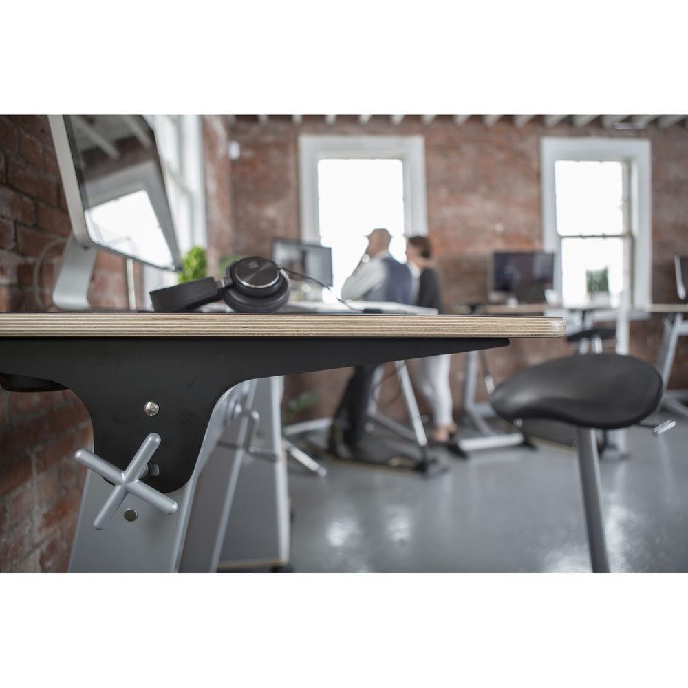 Focal Upright Furniture Locus Standing Desk with Matte Black Laminate Top