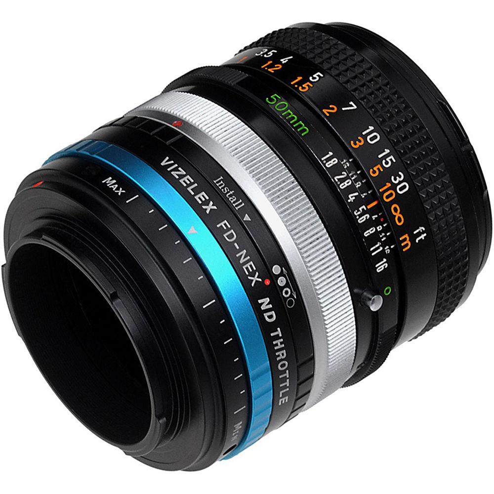 FotodioX Canon FD Lens to Sony E-Mount Camera Vizelex ND Throttle Adapter