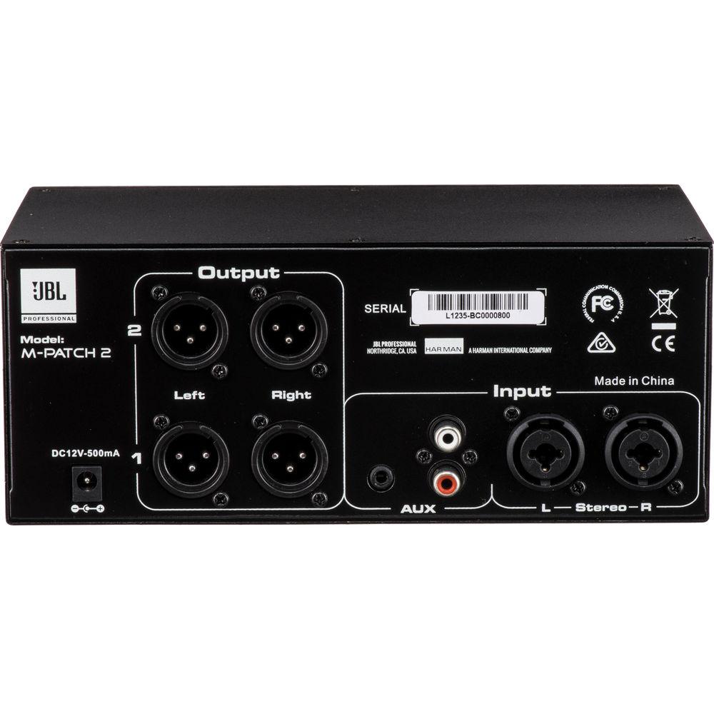JBL M-Patch 2 Passive Stereo Controller and Switch Box
