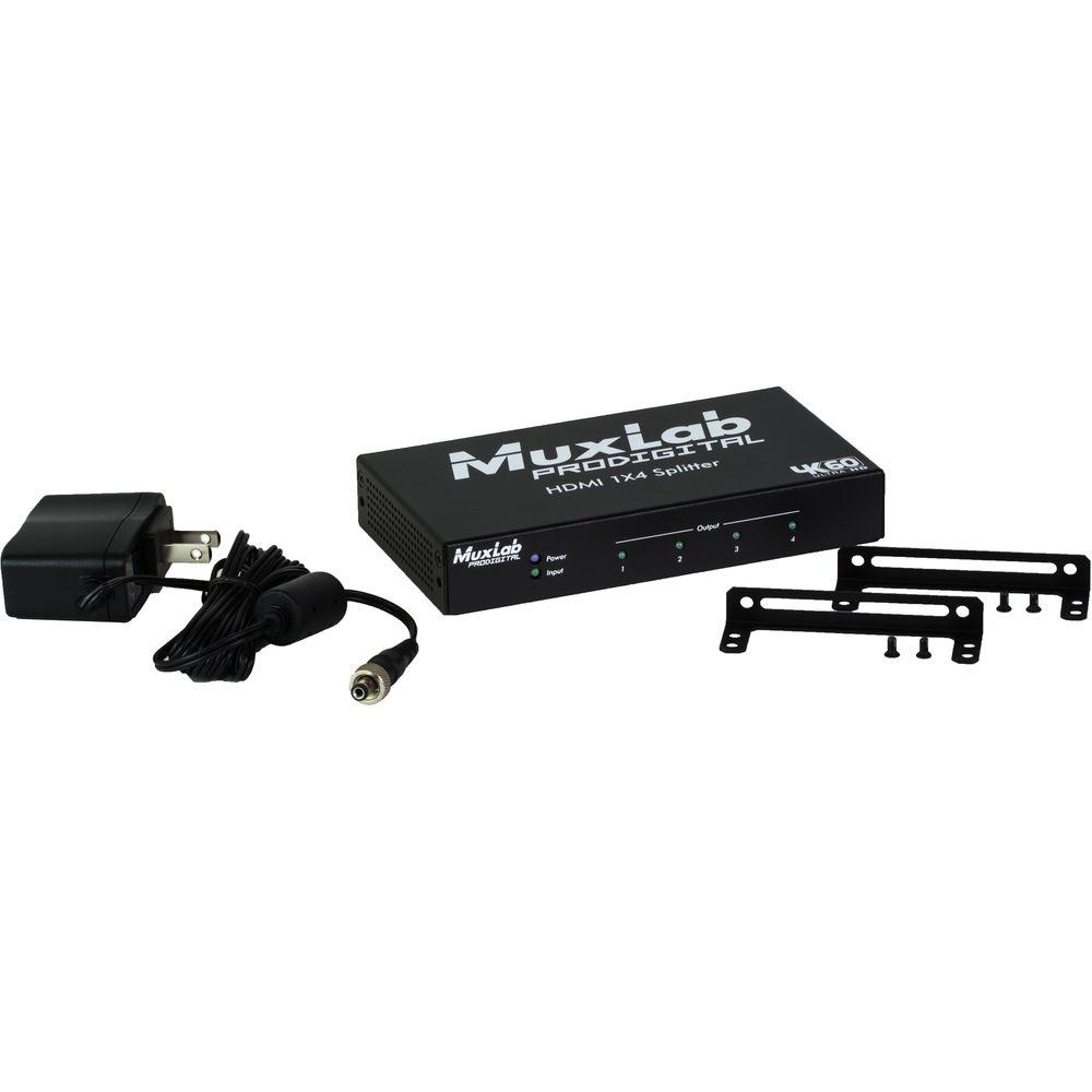 MuxLab 1x4 4K HDMI Splitter