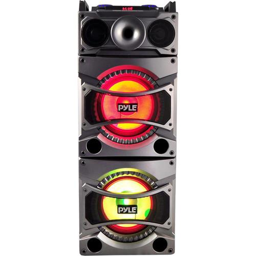 Pyle Pro PSUFM1038BT - 2400W Bluetooth Portable Karaoke System with DJ Lights and Top-Panel Controls