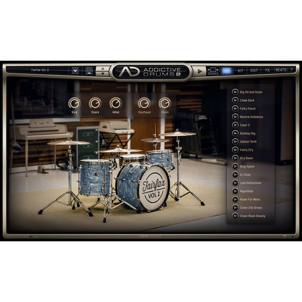 XLN Audio Fairfax Vol. 2 AD2 ADPAK - Virtual Drum Kit