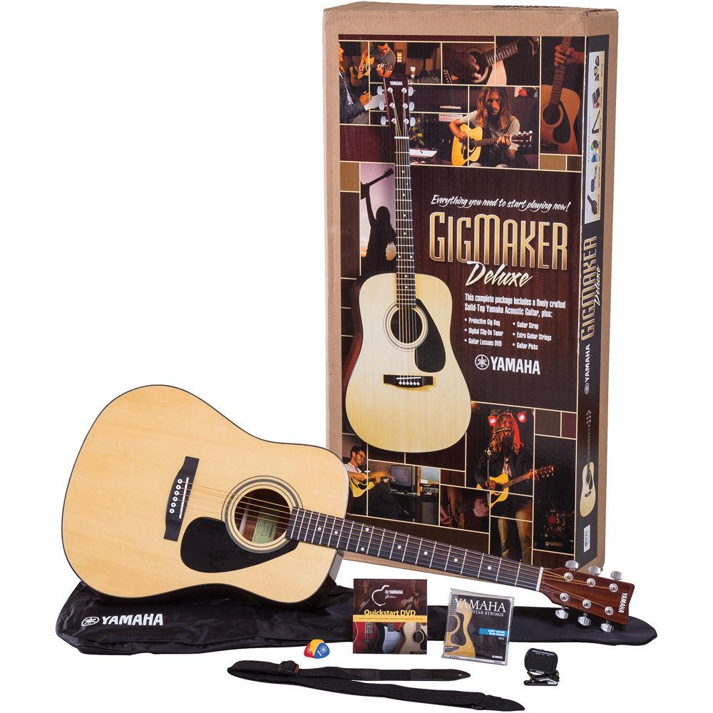 Yamaha Gigmaker Deluxe Acoustic Bundle - FD01S Solid-Top Acoustic Guitar & Accessories