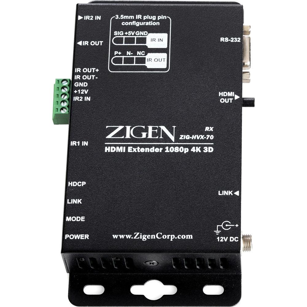 Zigen ZIG-HVX-70R HDbaseT HDMI Extender Unit, Zigen, ZIG-HVX-70R, HDbaseT, HDMI, Extender, Unit