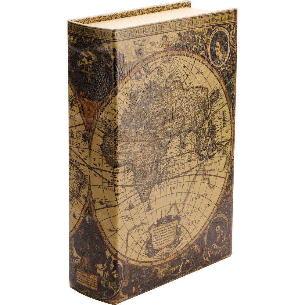 Barska Antique Map Book Lock Box with Keyed Lock