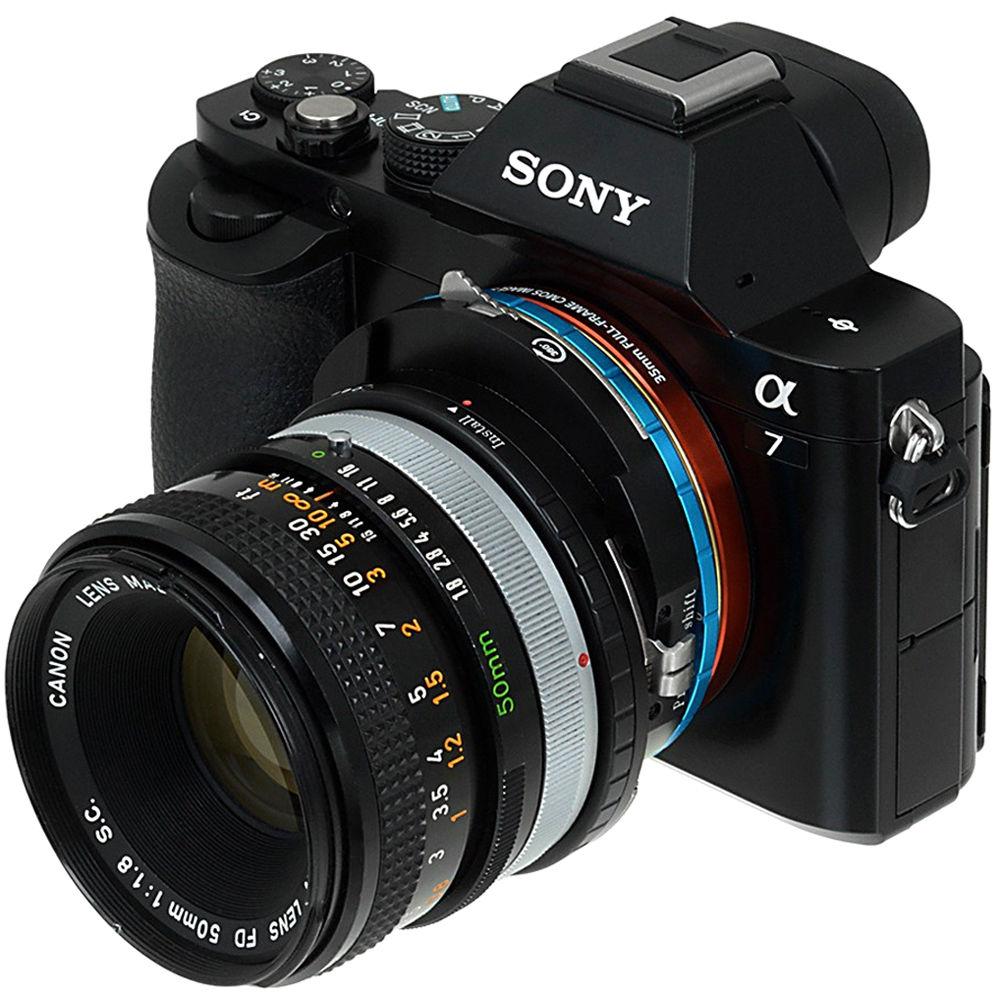 FotodioX Pro Lens Mount Shift Adapter for Canon FD-Mount Lens to Sony E-Mount APS-C Camera