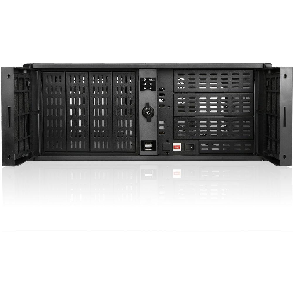 iStarUSA D-407P 4 RU Compact Stylish Rackmount Chassis with 500W Redundant Power Supply