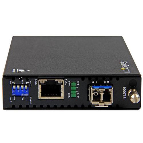 StarTech 1000 Mb s Gigabit Single-Mode Ethernet Copper to Fiber Media Converter