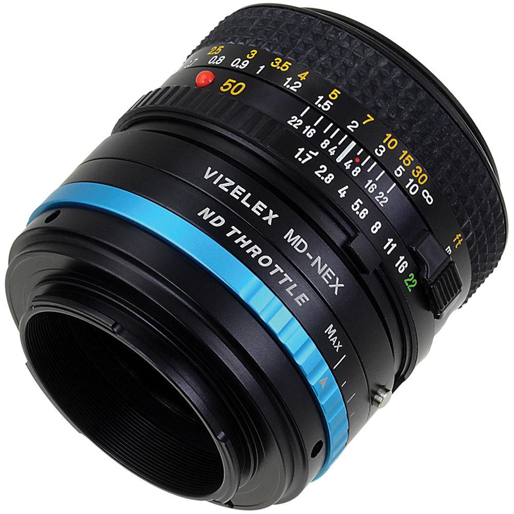 FotodioX Minolta MD Lens to Sony E-Mount Camera Vizelex ND Throttle Adapter