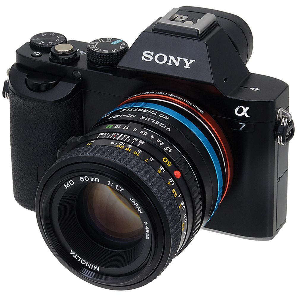 FotodioX Minolta MD Lens to Sony E-Mount Camera Vizelex ND Throttle Adapter