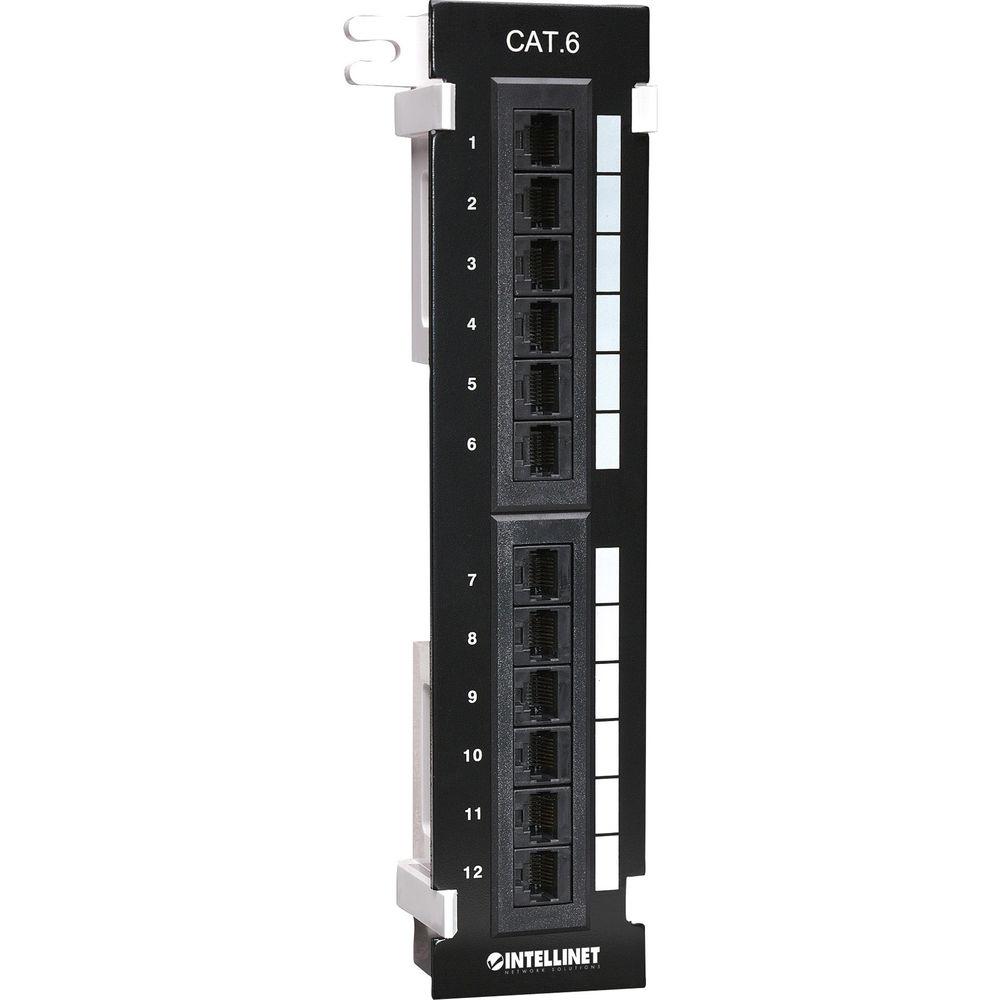Intellinet 12-Port UTP Cat-6 Wall-Mount Patch Panel