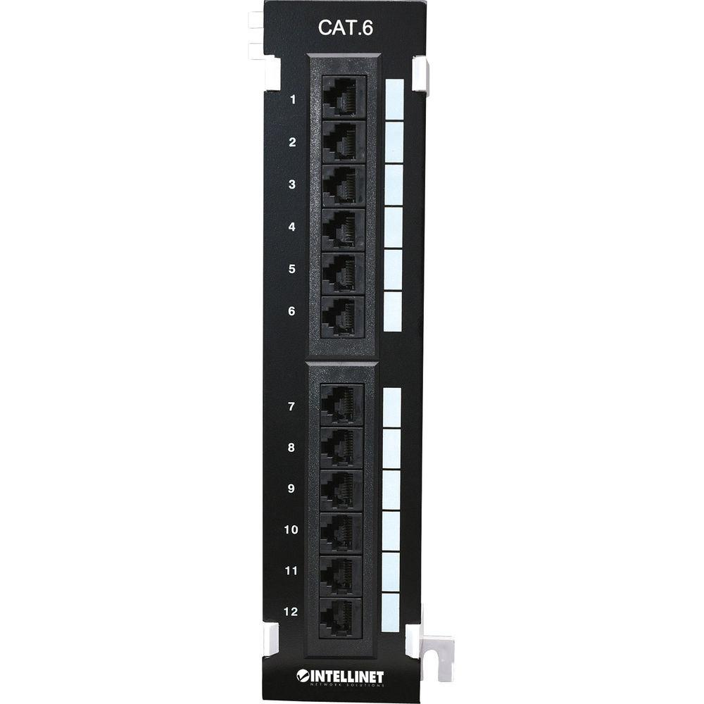 Intellinet 12-Port UTP Cat-6 Wall-Mount Patch Panel