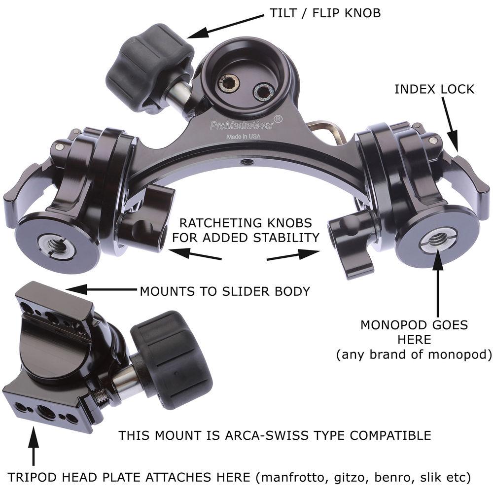 ProMediaGear PMG-Duo Slider Rotating Mount for Tripod