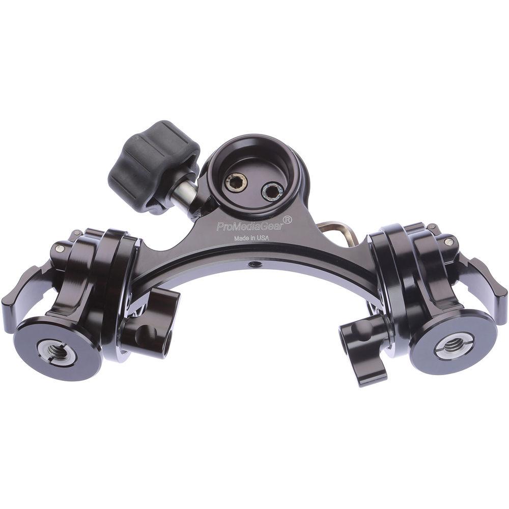ProMediaGear PMG-Duo Slider Rotating Mount for Two Monopods