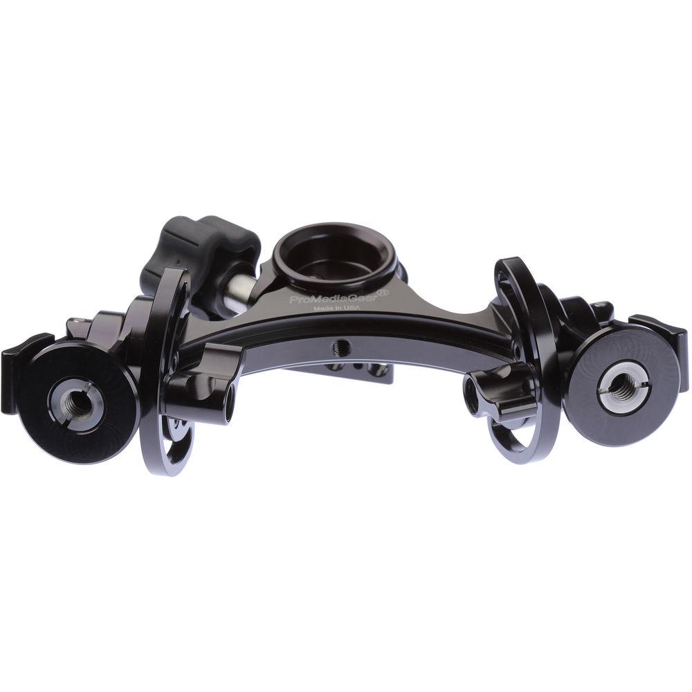 ProMediaGear PMG-Duo Slider Rotating Mount for Two Monopods
