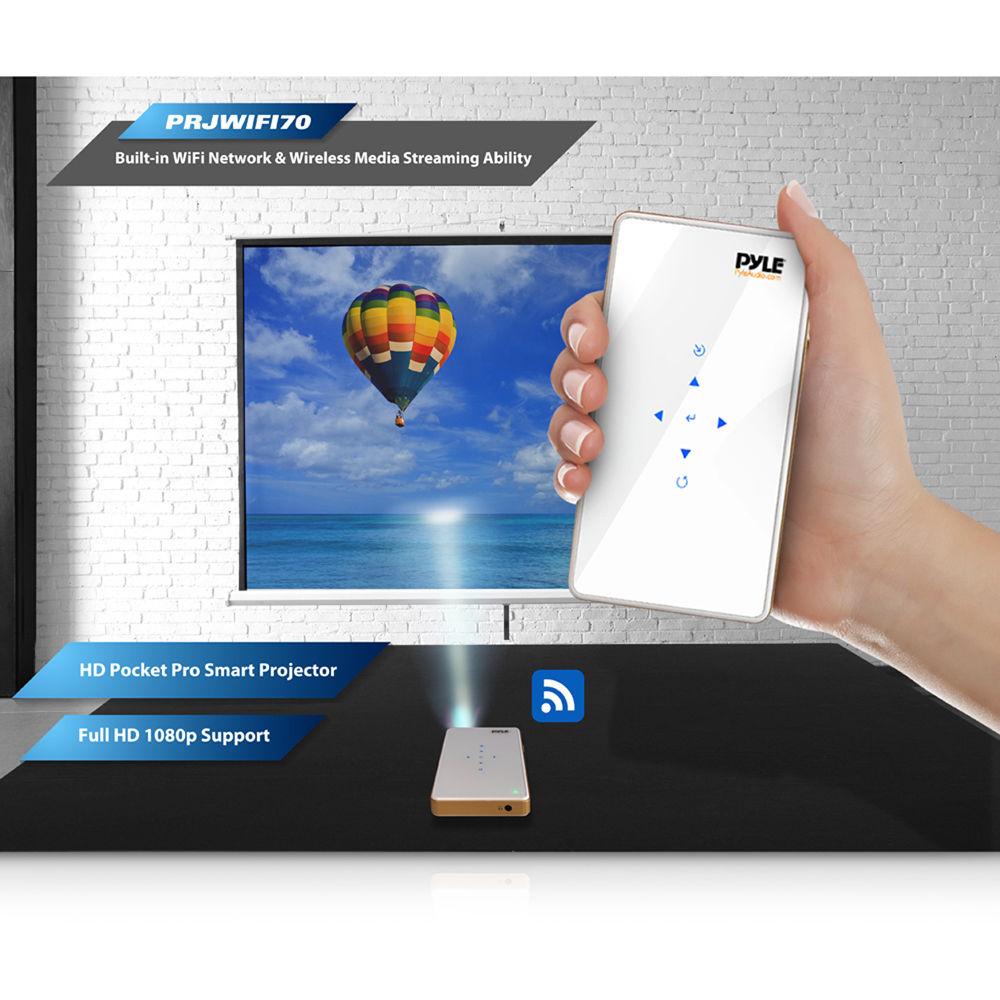 Pyle Pro HD Pocket Pro 140-Lumen WVGA DLP Pico Projector with Wi-Fi