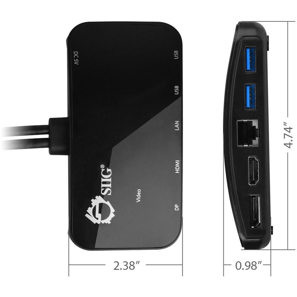 SIIG Mini DisplayPort Video Dock with USB 3.0 LAN Hub