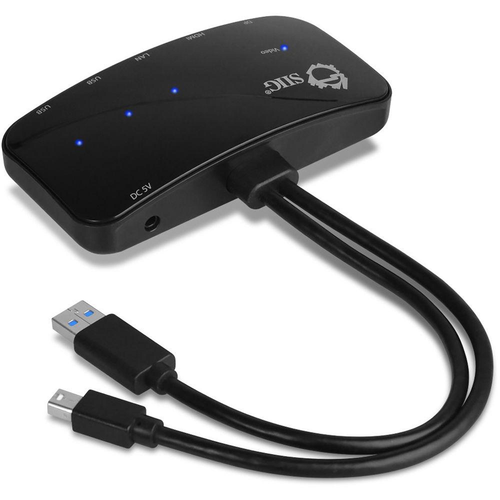 SIIG Mini DisplayPort Video Dock with USB 3.0 LAN Hub