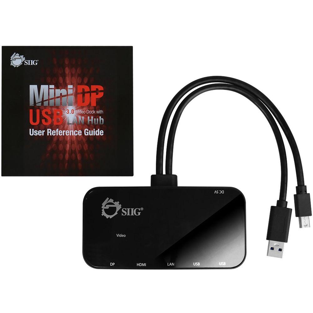 SIIG Mini DisplayPort Video Dock with USB 3.0 LAN Hub