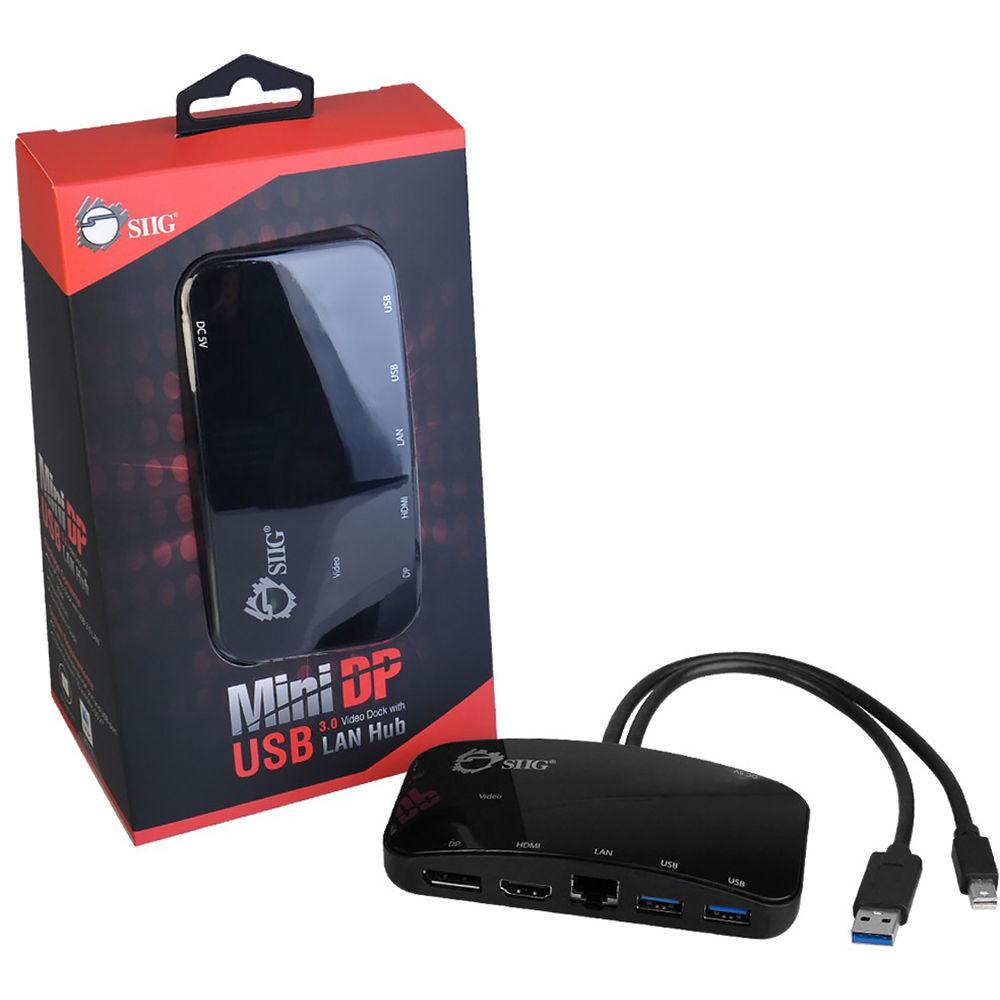 SIIG Mini DisplayPort Video Dock with USB 3.0 LAN Hub