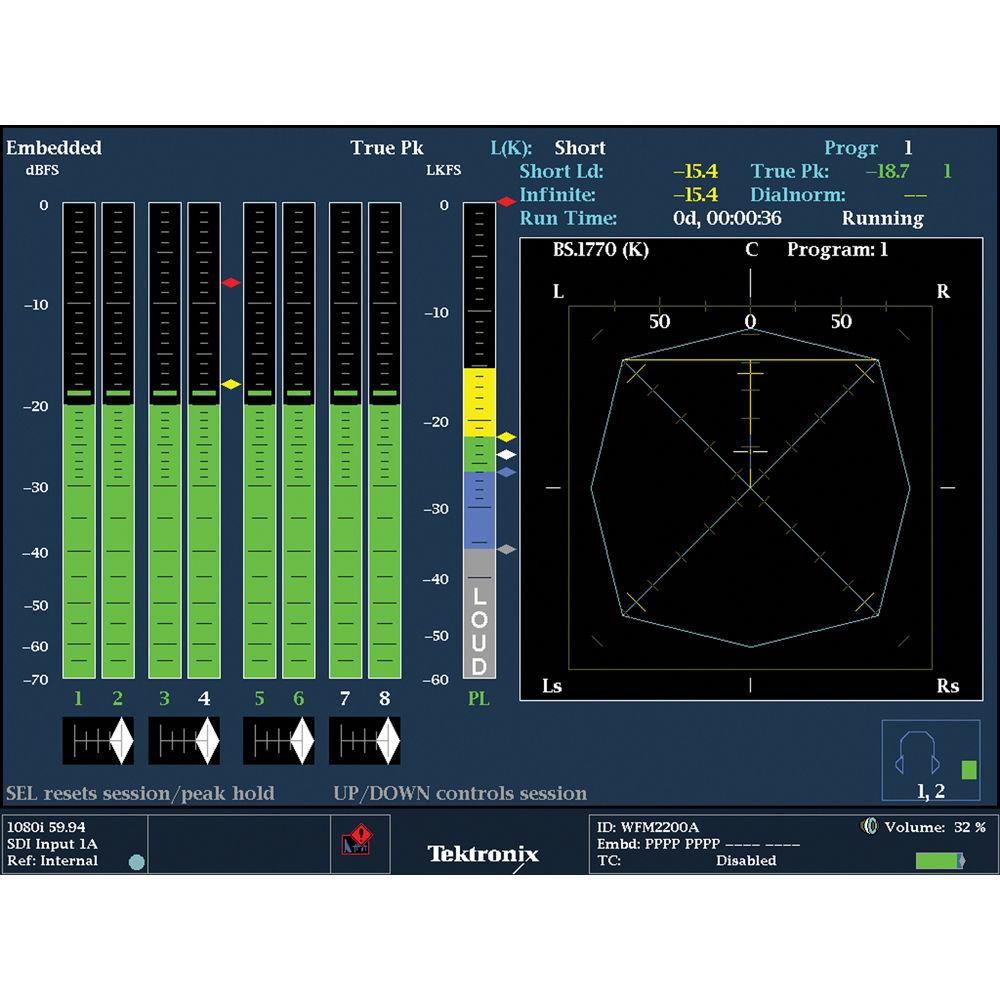 Tektronix WFM2200A Multiformat Multistandard Portable Waveform Monitor