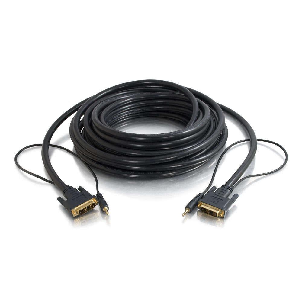 C2G Pro Series Single Link DVI-D and 35mm A V Male to Male Cable