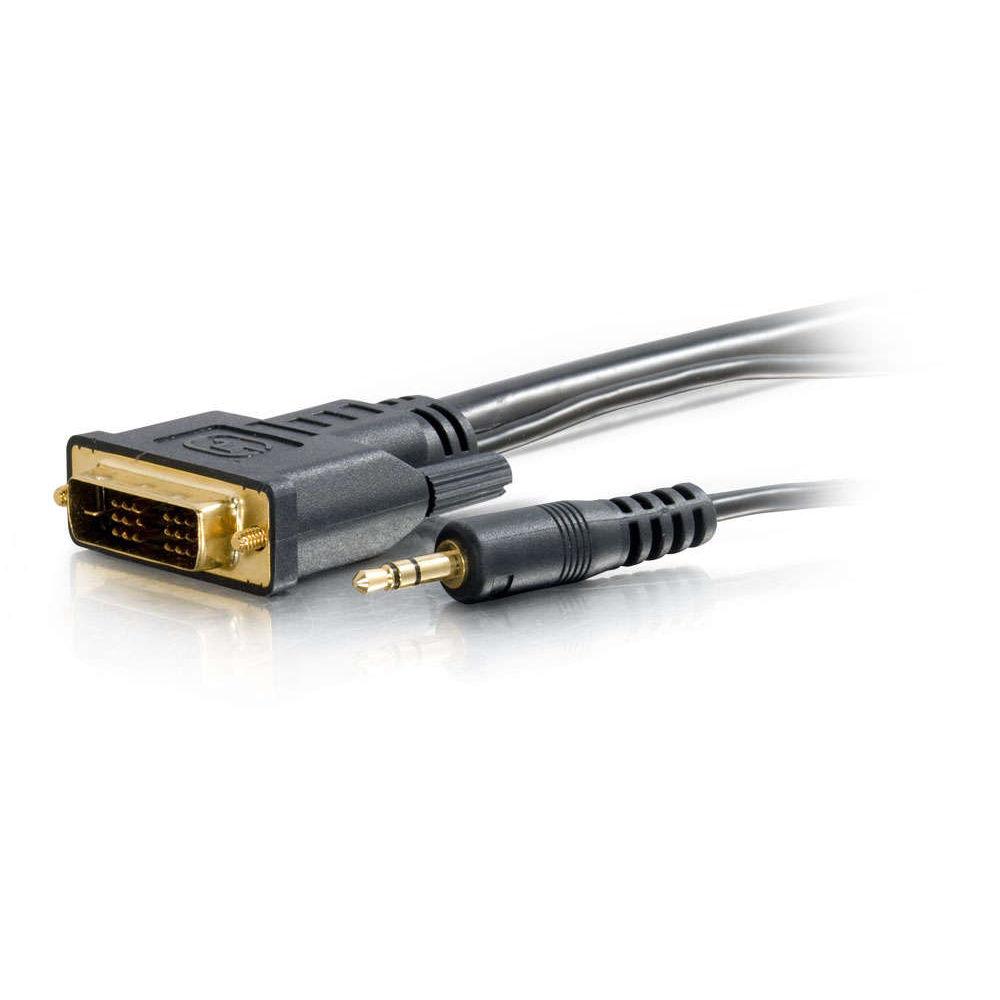 C2G Pro Series Single Link DVI-D and 35mm A V Male to Male Cable