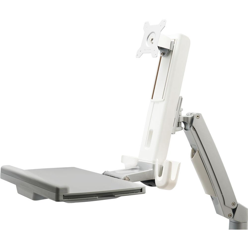 Dyconn Desk-Mounted Sit Stand Workstation Mount with Foldable Keyboard Tray and Retractable Mouse Tray, Dyconn, Desk-Mounted, Sit, Stand, Workstation, Mount, with, Foldable, Keyboard, Tray, Retractable, Mouse, Tray