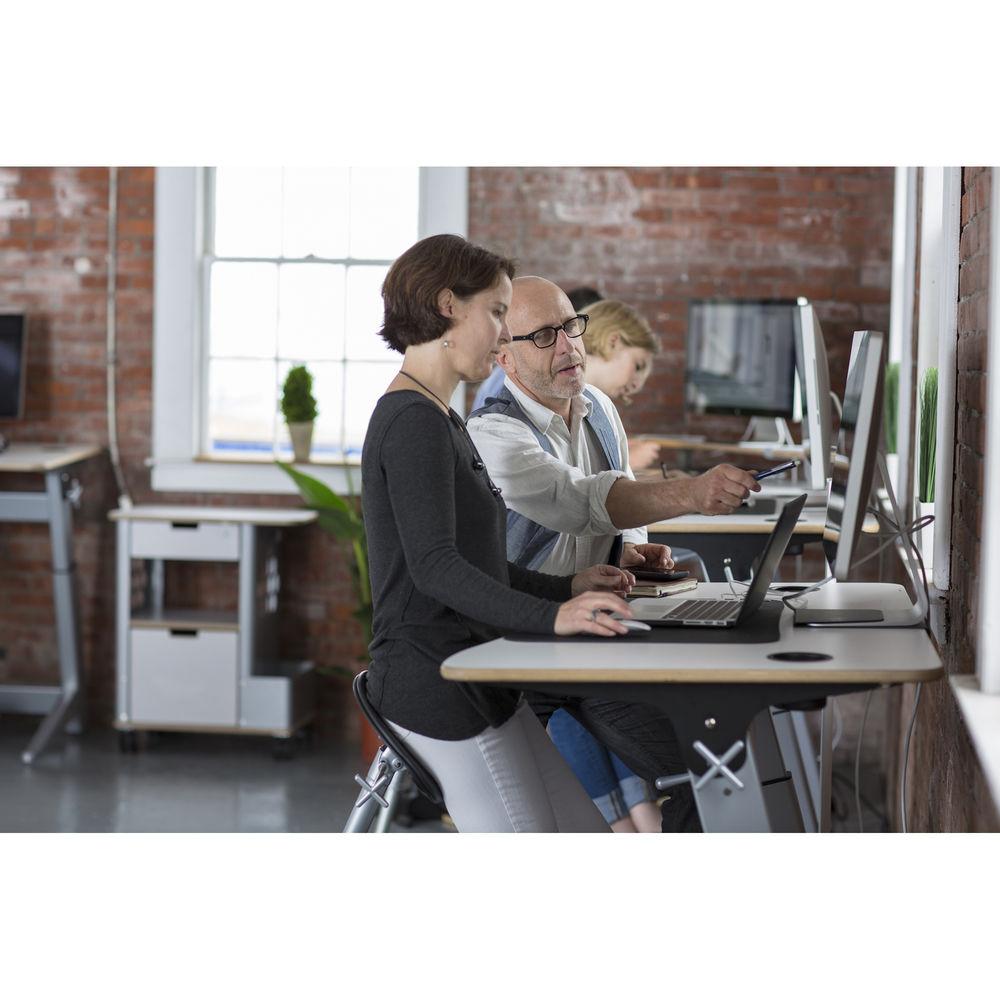 Focal Upright Furniture Locus Standing Desk with White Oak Veneer Top