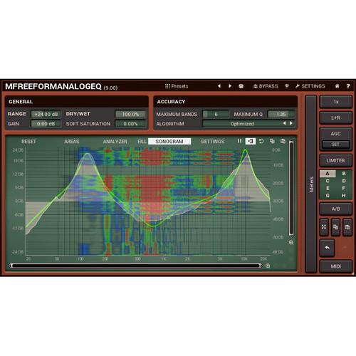 MeldaProduction MFreeFormAnalogEQ - Customizable Filter Shape Parametric EQ Plug-In
