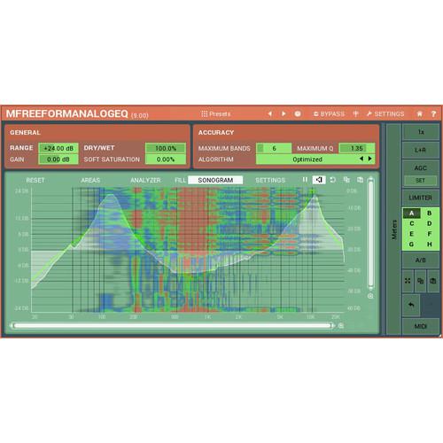 MeldaProduction MFreeFormAnalogEQ - Customizable Filter Shape Parametric EQ Plug-In