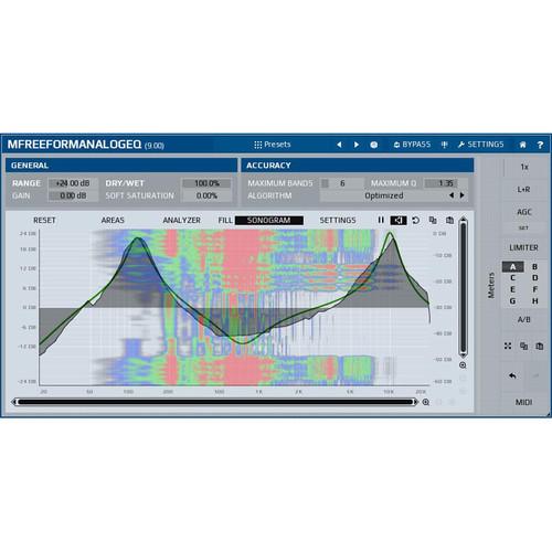 MeldaProduction MFreeFormAnalogEQ - Customizable Filter Shape Parametric EQ Plug-In