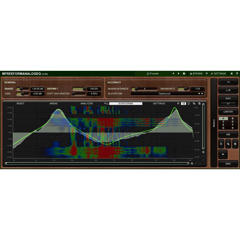 MeldaProduction MFreeFormAnalogEQ - Customizable Filter Shape Parametric EQ Plug-In