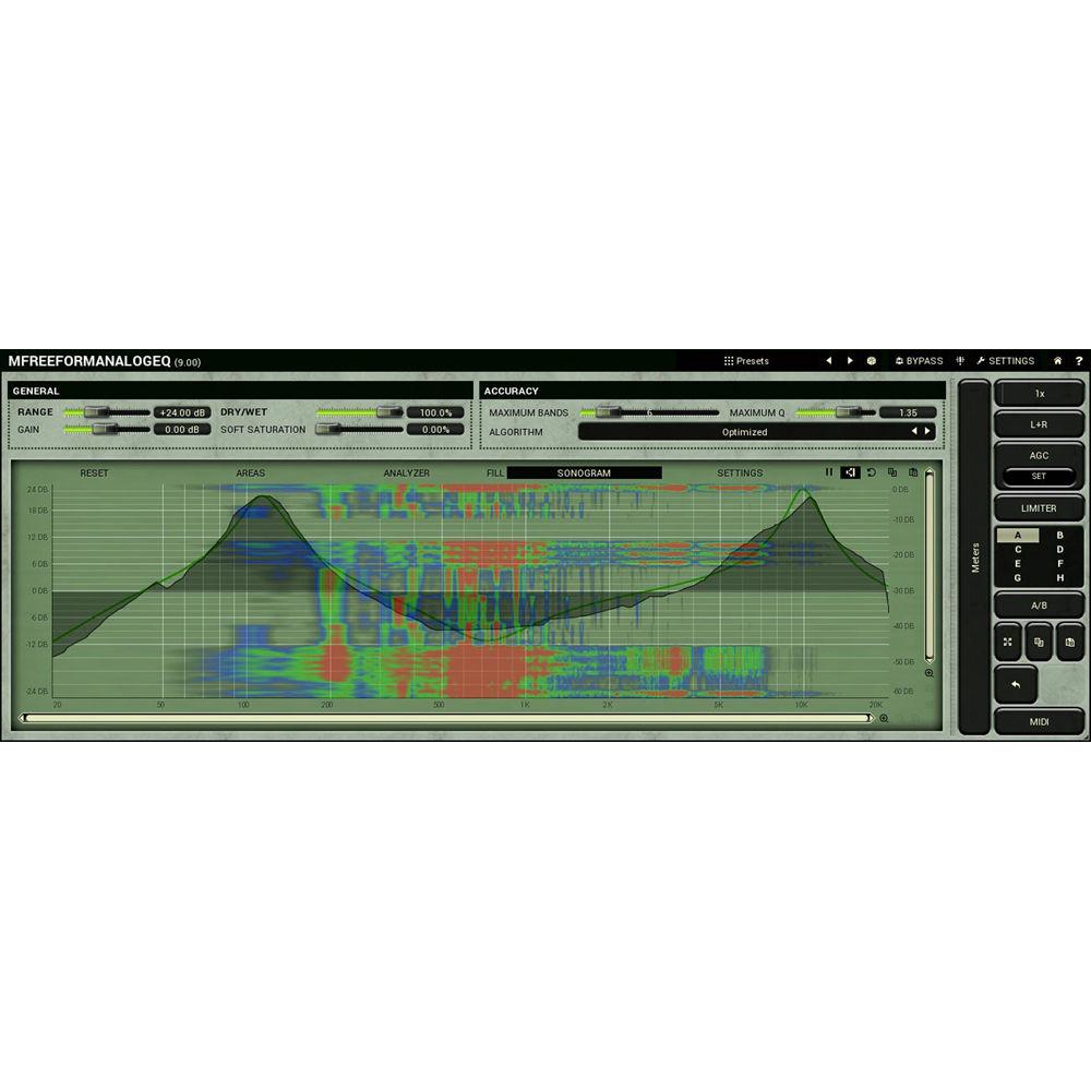 MeldaProduction MFreeFormAnalogEQ - Customizable Filter Shape Parametric EQ Plug-In
