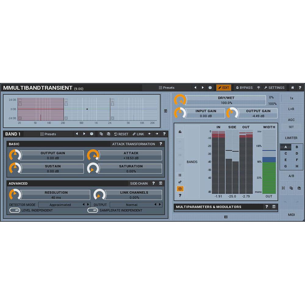 MeldaProduction MMultiBandTransient - Transient Adjustment Plug-In