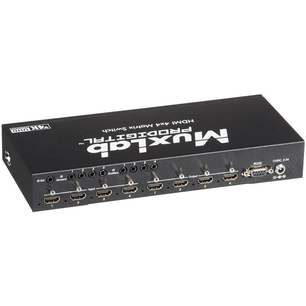MuxLab 500440 UHD-4K 4 x 4 HDMI Matrix Switch