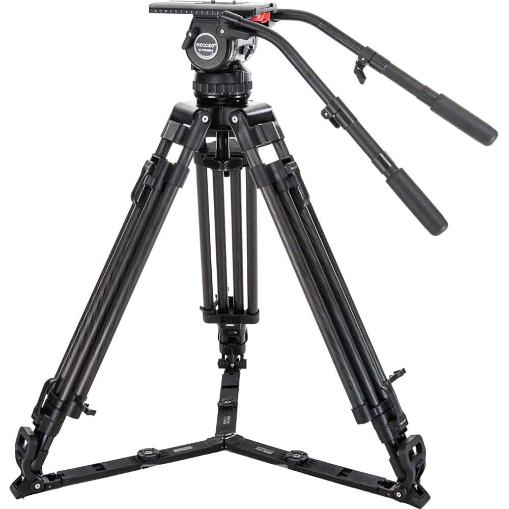 Secced Reach Plus 4 Kit with Two-Stage Carbon Fiber Tripod & Fluid Head, Secced, Reach, Plus, 4, Kit, with, Two-Stage, Carbon, Fiber, Tripod, &, Fluid, Head