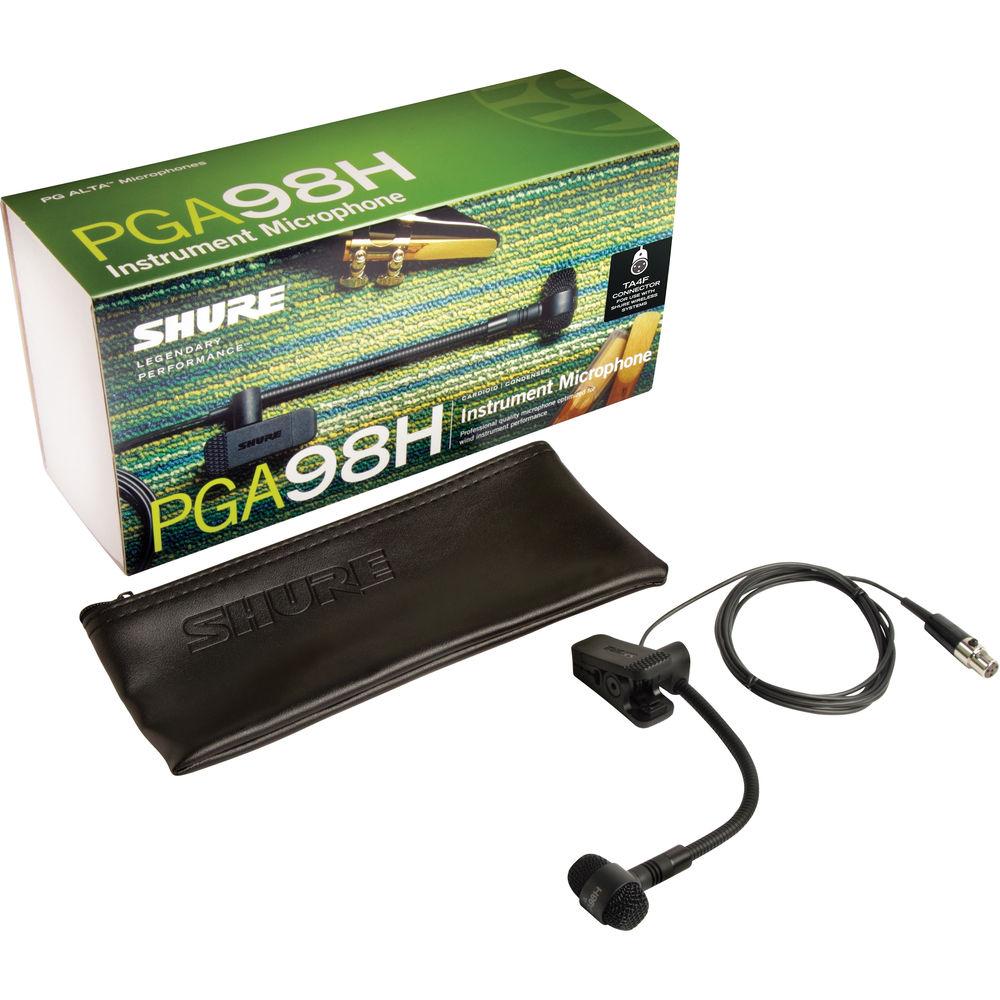 Shure PGA98H-TQG Clip-On Cardioid Condenser Horn Mic with TA4F